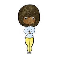 cartoon shy woman N31