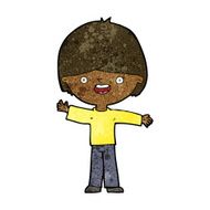 cartoon happy boy N163