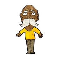 cartoon sad old man N13