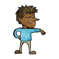 cartoon man making dismissive gesture N12
