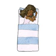 cartoon sleeping woman N6