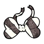 cartoon striped bow tie N7
