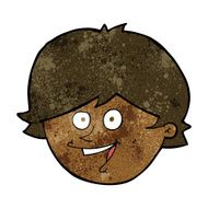 cartoon happy boy face N30