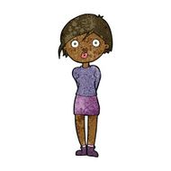 cartoon surprised girl N14