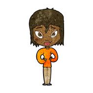 cartoon satisfied woman N7
