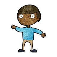 cartoon waving man N49