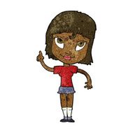 cartoon woman with idea N172