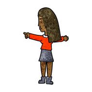 cartoon woman pointing N136
