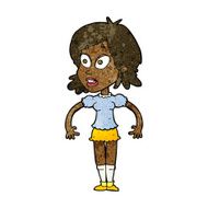 cartoon surprised woman N149