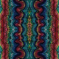 Colorful seamless waves hand-drawn pattern N7