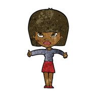 cartoon woman giving thumbs up symbol N42