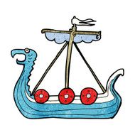 Cartoon Viking Ship N24