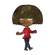 cartoon smug looking woman N6
