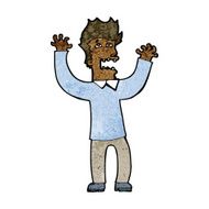 cartoon terrified man N175