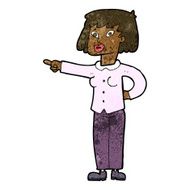 cartoon woman pointing N137