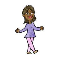 cartoon woman with no worries N23