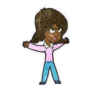 cartoon woman gesturing N19