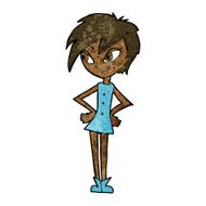 Cartoon Girl With Hands On Hips N15