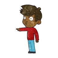 cartoon pointing boy N21
