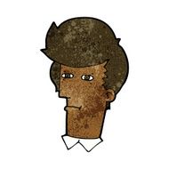 cartoon man narrowing eyes N22