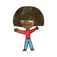 cartoon smug woman N12