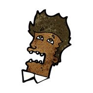 cartoon frightened man N71
