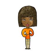 cartoon woman indicating self N6
