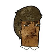 cartoon man narrowing eyes N23