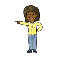 cartoon woman pointing N138