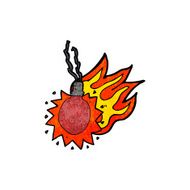 cartoon red hot light bulb N3