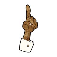 cartoon pointing hand N40