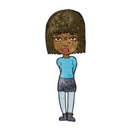 cartoon serious girl N6