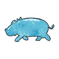 cartoon hippopotamus N10