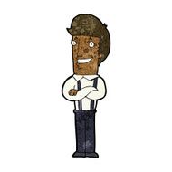 cartoon proud man N18