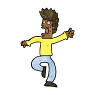 cartoon frightened man N72