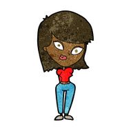 cartoon confused woman N83