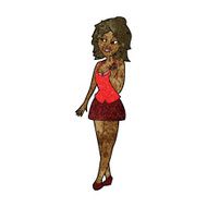 cartoon attractive office woman N7