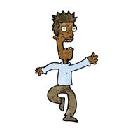 cartoon shrieking man N12