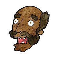 cartoon shocked old man N21