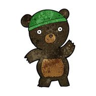 cute cartoon black bear N38