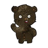 cute cartoon black bear N39