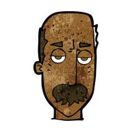 cartoon bored old man N12