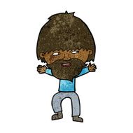 cartoon happy man with beard N32