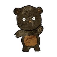 cute cartoon black bear N40