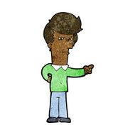 Cartoon Man Pointing N144