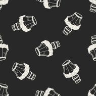 lamp doodle seamless pattern background N15