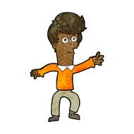 Cartoon Man Waving N25
