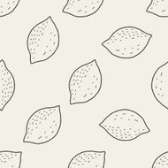 lemon doodle seamless pattern background N4