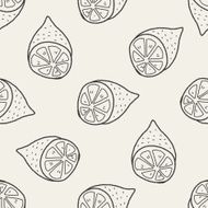 lemon doodle seamless pattern background N5