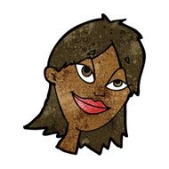 cartoon happy woman N174